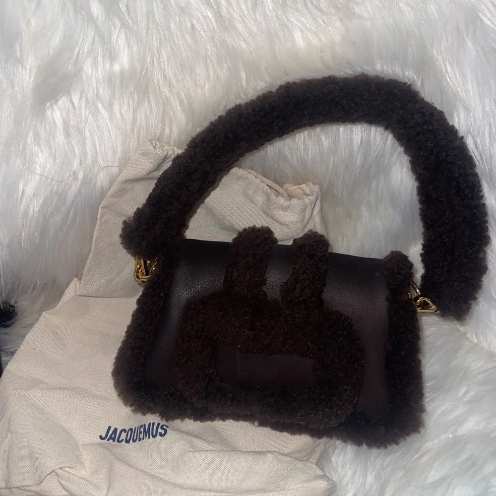 Jacquemus fur brown crossbody/shoulder bag - Picture 3 of 10